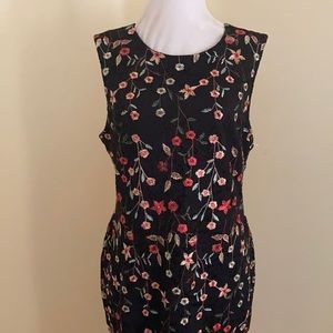Calvin Klein large embroidered flower lace dress